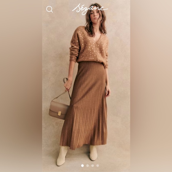 Sezane Dresses & Skirts - Sezane Brown Maxi Skirt